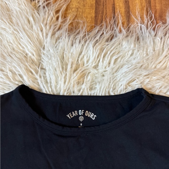 Year Of Ours Cropped Short Sleeve Tee Black - Picture 3 of 4